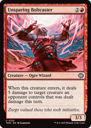card image of Unsparing Boltcaster